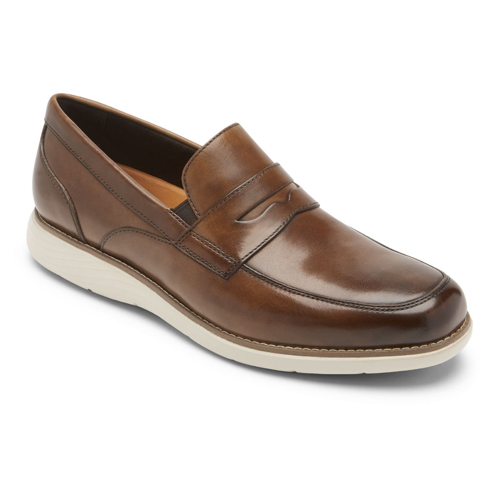 Rockport Mens Loafers Brown - Garett Penny - UK 610-PLFTWM